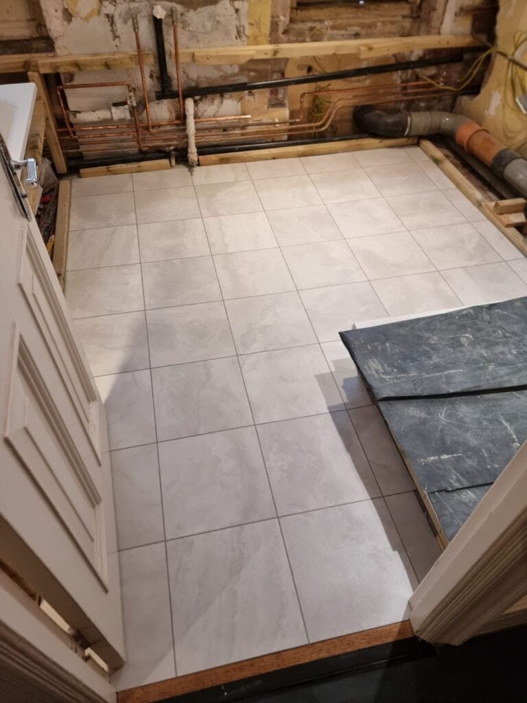 Amtico Spacia White Marble Installation In Croydon - Luxury Vinyl Tile (LVT) Flooring - Croydon - Residential