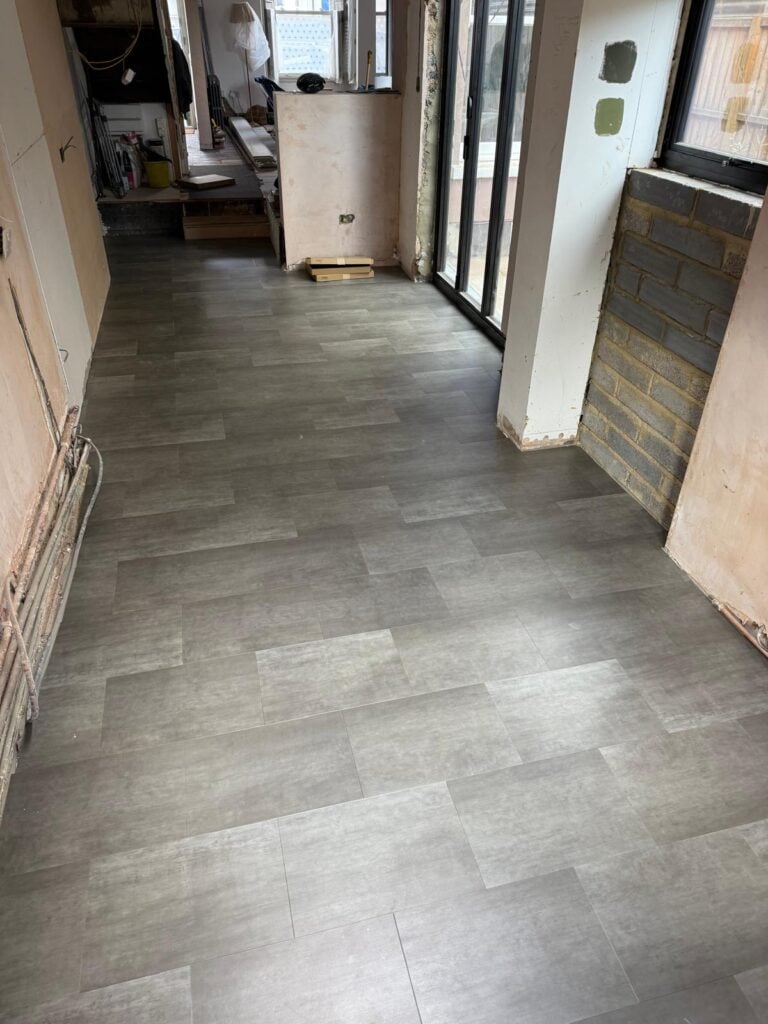 Amtico Spacia Zinc Installation In Canary Wharf - Luxury Vinyl Tile (LVT) Flooring - Canary Wharf - Residential
