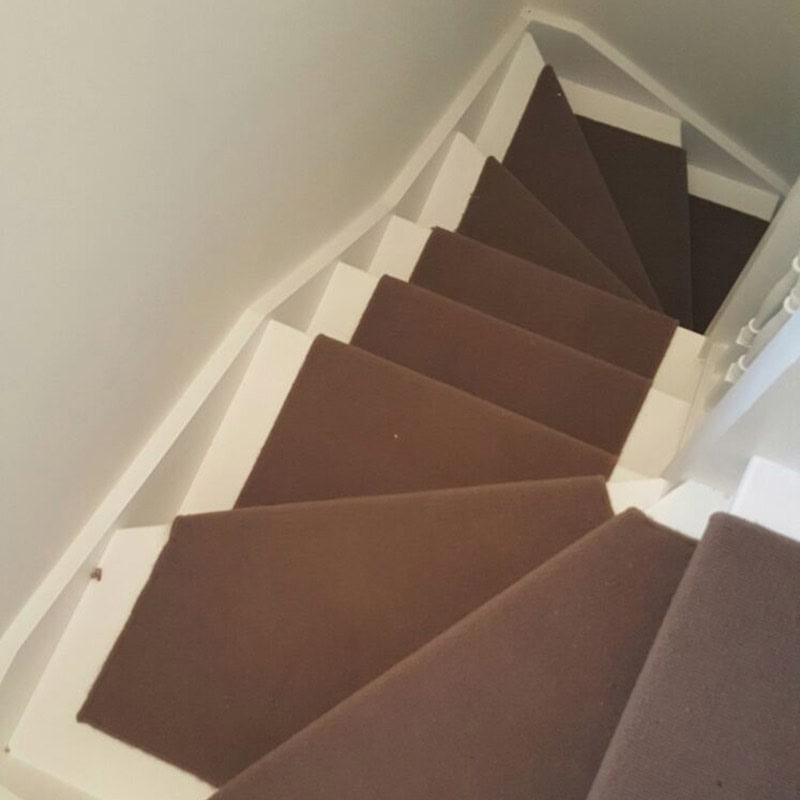 Brown Whipped Carpet Stair Runner - Carpet - Residential