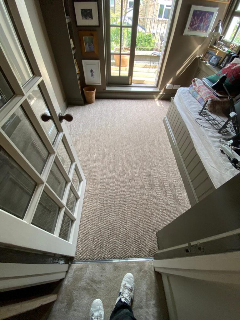 Clarendon Carpets Mortlake Kashmir Beige Ripple Installation In Acton - Carpet - Acton - Residential
