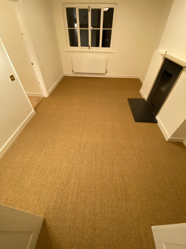 Crucial Trading Sisal Herringbone Topaz E110 Carpet Installation In Richmond - Carpet - Richmond - Residential