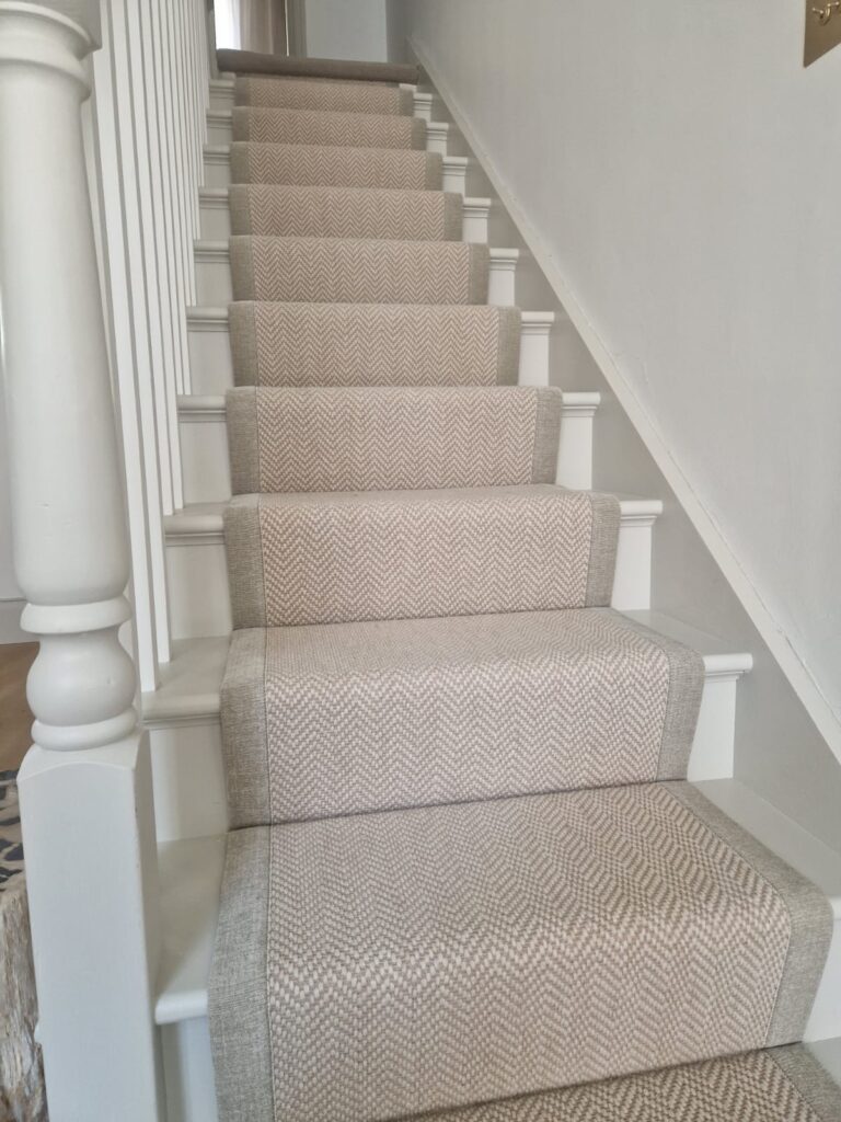 Fibre Flooring Flatweave Classics Herringbone Chalk Carpet Installation In Hammersmith - Carpet - Hammersmith - Residential