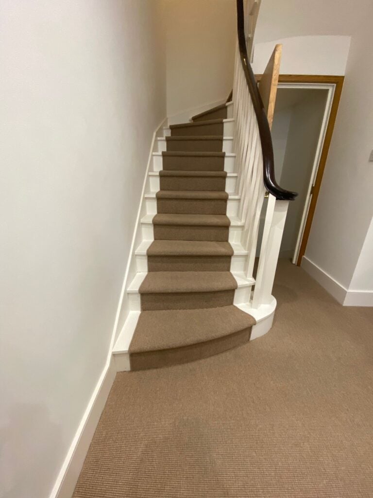 Fibre Carpets Sisal Easycare Boucle Cotswold Installation In Canary Wharf - Carpet - Canary Wharf - Residential