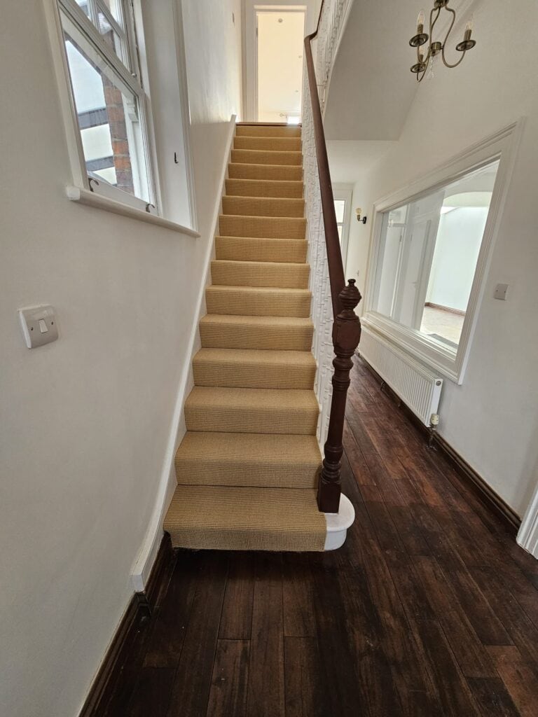 Fibre Carpets Sisal Easyclean Boucle Citrine Installation In Clapham - Carpet - Clapham - Residential