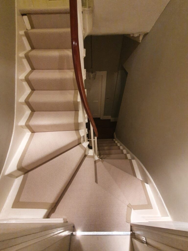 Fibre Carpets Wool Herringbone Longleat Installation In Hammersmith - Carpet - Hammersmith - Residential