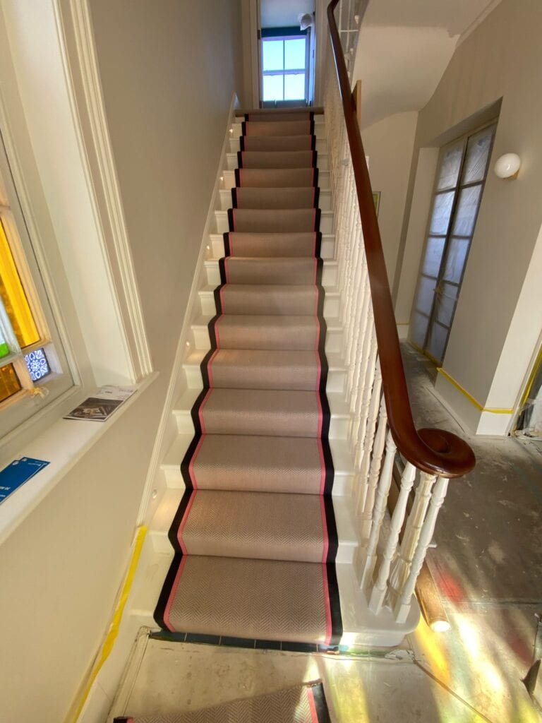 Fibre Carpets Wool Herringbone Saltram Installation In Belgravia - Carpet - Belgravia - Residential