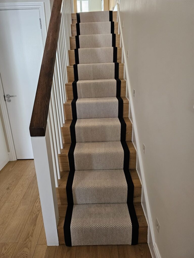 Fibre Flooring Classic Herringbone Chalk Fitting In Kensington - Carpet - Kensington - Residential