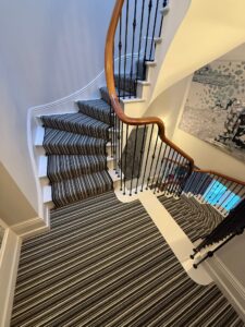 Hugh Mackay Carpets Deco Candy Stripe Woodland Installation In Kilburn - Carpet - Kilburn - Residential