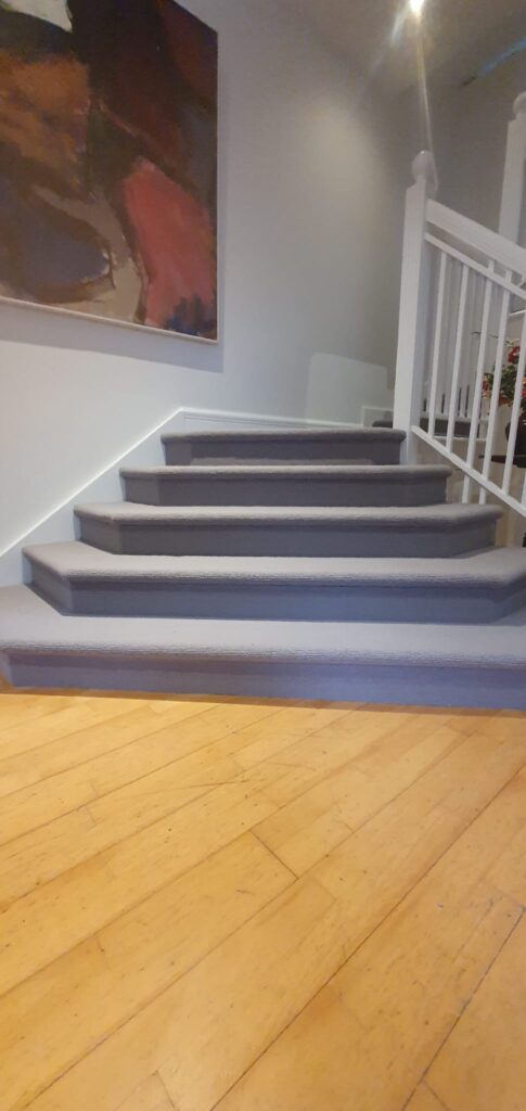 Hugh Mackay Carpets Deco Plains Dove Grey Installation In Kilburn - Carpet - Kilburn - Residential