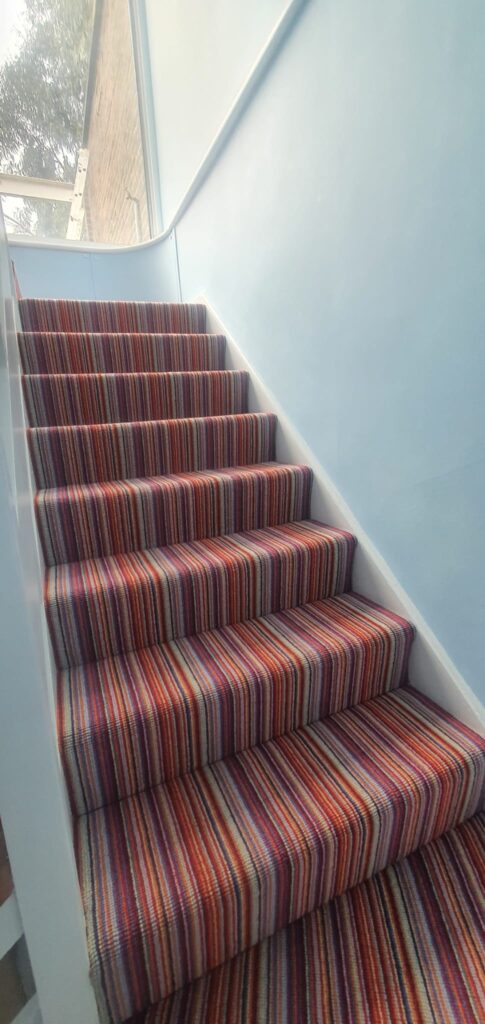 Hugh Mackay Carpets Deco Stripe Kingston Installation In Southwark - Carpet - Kingston - Southwark - Residential