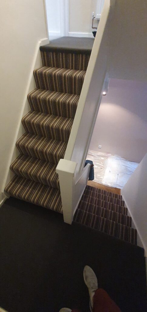 Hugh Mackay Carpets Deco Stripe Westminster Installation In Richmond - Carpet - Richmond - Westminster - Residential