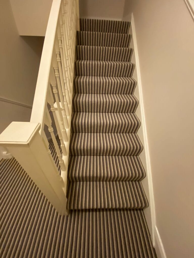 Hugh Mackay Carpets Deco Stripe Woodland Installation In Earls Court - Carpet - Earls Court - Residential