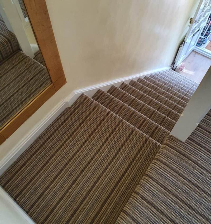 Stripy Brown Carpet In Kilburn - Carpet - Kilburn - Residential