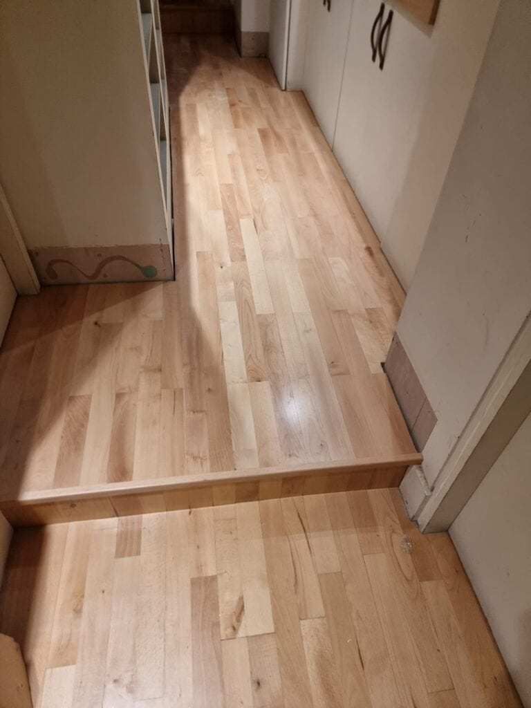 Junckers Silva Sport Beech Wood Flooring Installation In Docklands - Wood Flooring - Docklands - Residential
