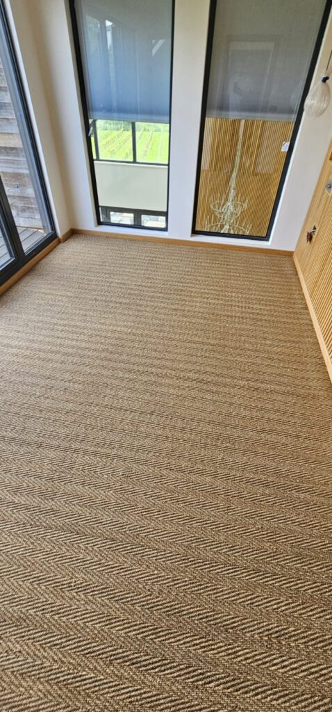 Kersaint Cobb Fine Seagrass Herringbone Natural Carpet Installation In Hampstead - Carpet - Hampstead - Residential