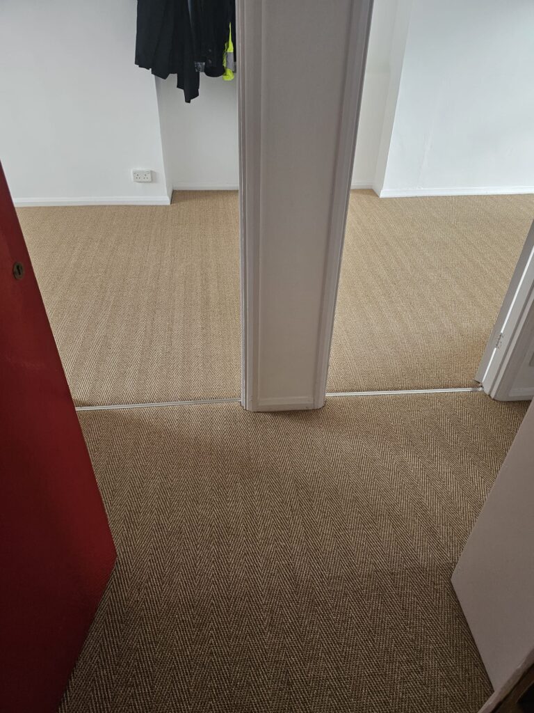 Kersaint Cobb Sisal Herringbone Copper Carpet Installation In Battersea - Carpet - Battersea - Residential