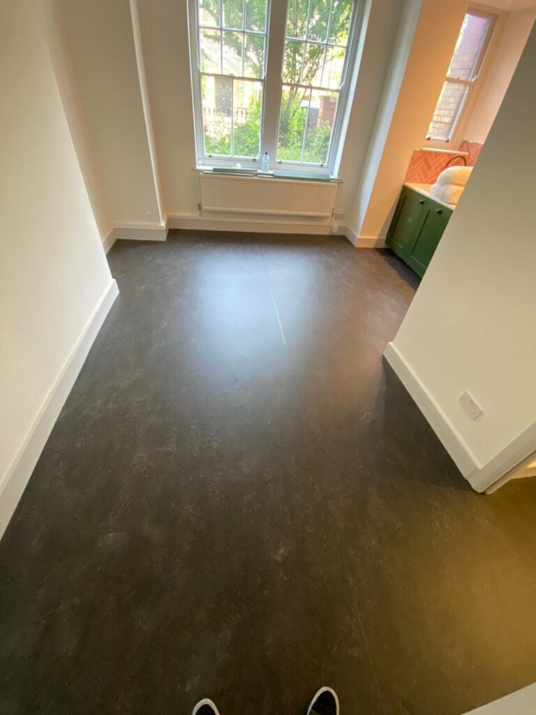 Marmoleum Dark Bistre Installation In Islington - Marmoleum Flooring - Islington - Residential