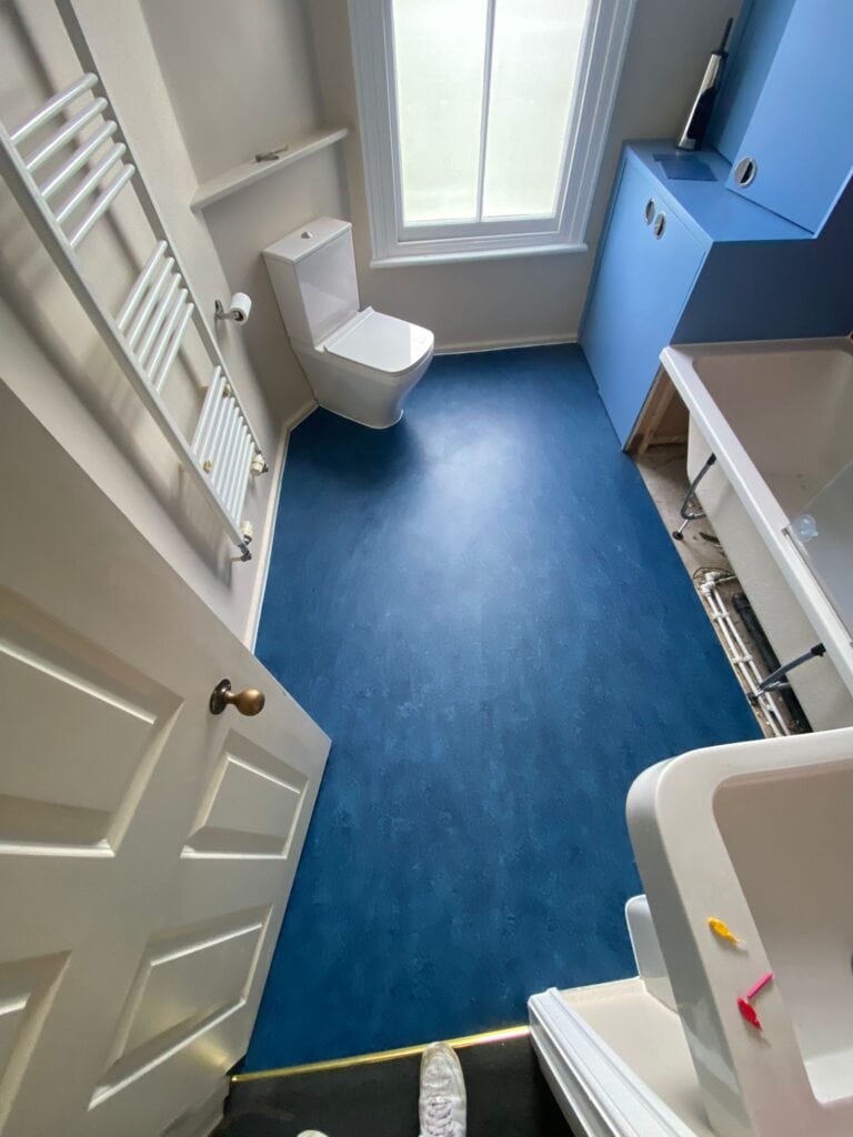 Marmoleum Fresco Blue Heaven Installation In Mayfair - Marmoleum Flooring - Mayfair - Residential