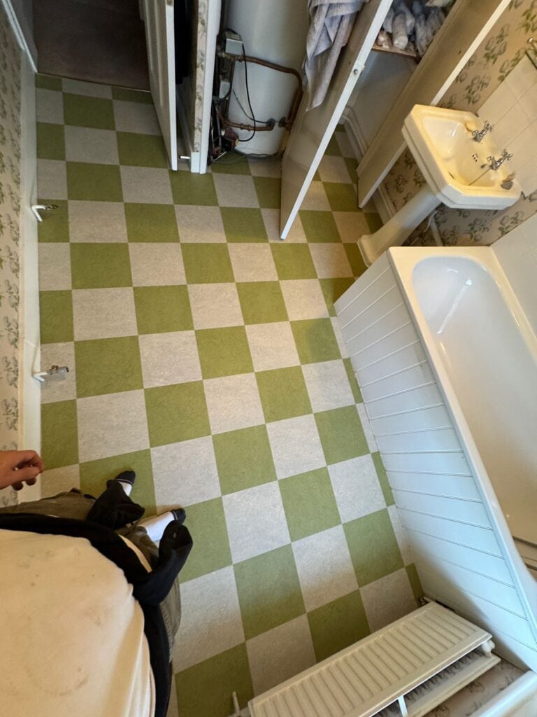 Marmoleum Real Concrete 3136 & Marmoleum Fresco Alvarado 3265 Tiles Installation In Hampstead - Marmoleum Flooring - Hampstead - Residential