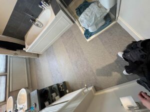 Marmoleum Terra Alpine Mist & Real Dove Blue Installation In Chiswick - Marmoleum Flooring - Chiswick - Residential