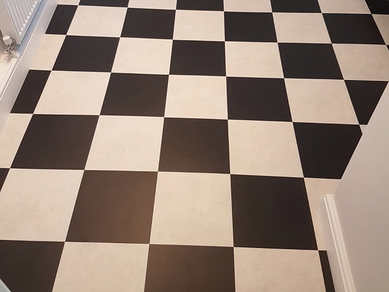 Amtico Black & White Installation In Wimbledon - Luxury Vinyl Tile (LVT) Flooring - Wimbledon - Residential