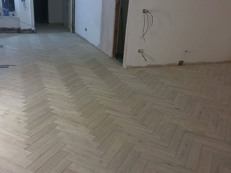 White Oak Herringbone Flooring Installation In Mayfair - Wood Flooring - Mayfair - Residential