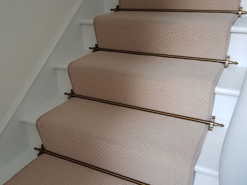 Carpet Runner And Stairrods Installation In New Malden - Carpet - Residential