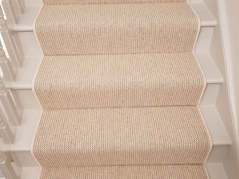Light Stair Runner Installed In Mortlake - Carpet - Residential