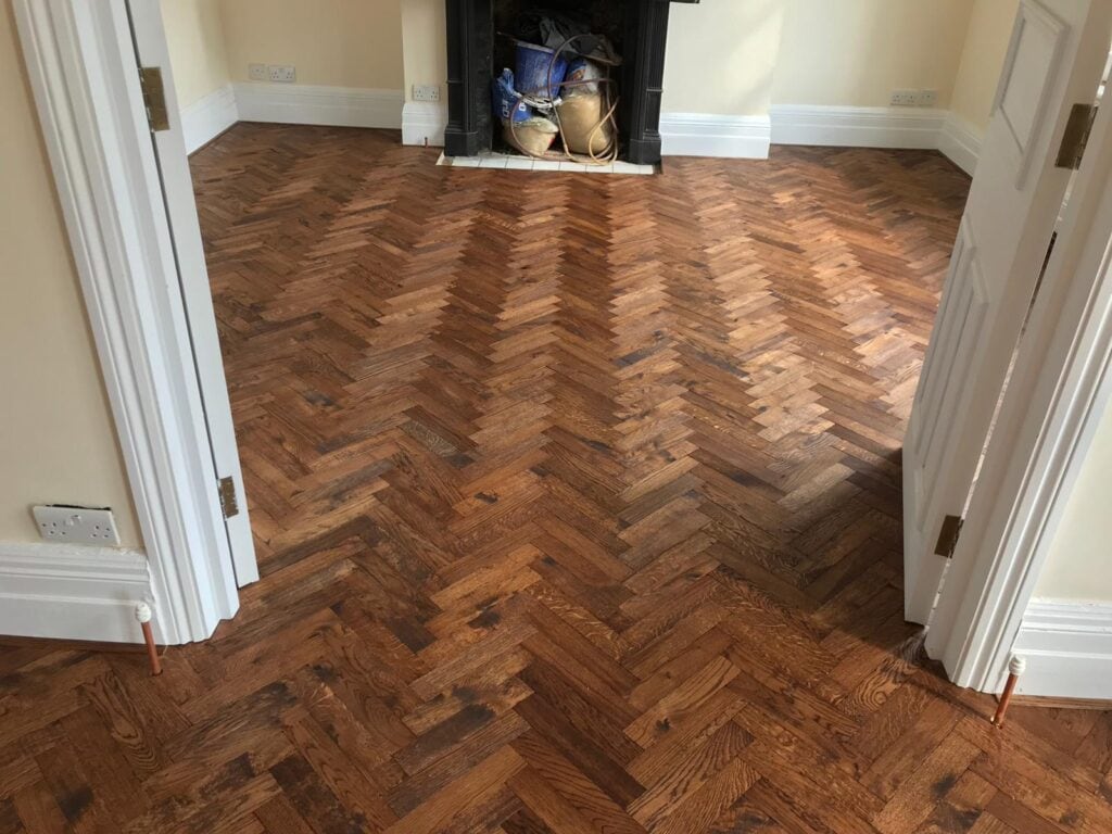 Rovers Flooring Distressed Block Rustic Mix Grade Installation In Docklands - Wood Flooring - Docklands - Residential