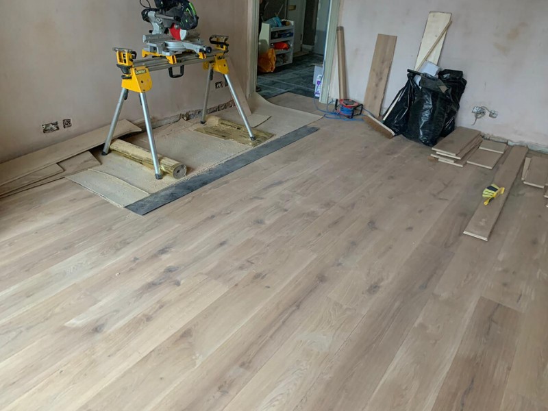 Staki Oak Blanc Wood Flooring In Chiswick - Wood Flooring - Chiswick - Residential