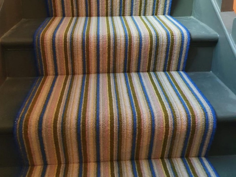Striped Carpet To Stairs In Earls Court - Carpet - Earls Court - Residential
