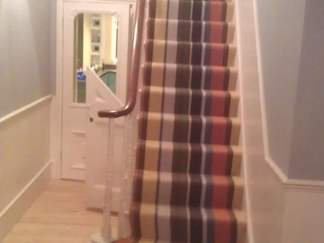 Striped Carpets On Stairs - Carpet - Residential