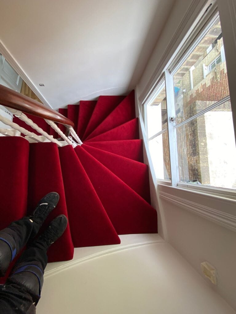 Westex Flooring Ultima Twist Classic Red Carpet Installation In Canary Wharf - Carpet - Canary Wharf - Residential