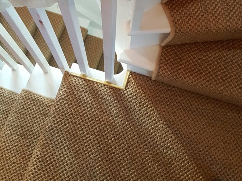 Sisal Carpet Installation To Stairs In Westminster - Carpet - Westminster - Residential