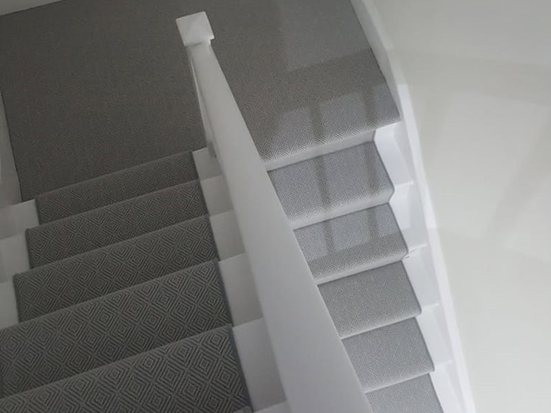 Grey Patterned Carpet Runner In Whitechapel - Carpet - Whitechapel - Residential