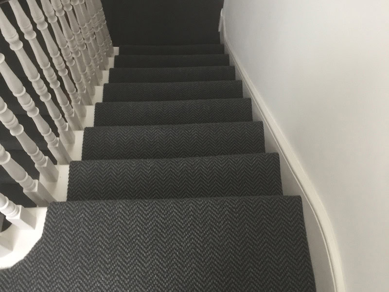 Sisal Staircase Installation In Finchley - Carpet - Residential