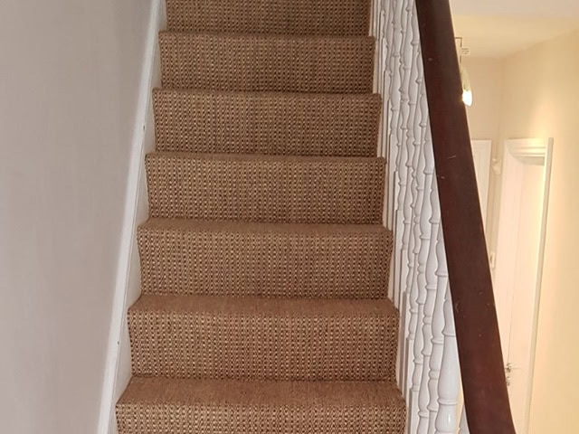 Sisal Stair Carpet Fitted In Barbican - Carpet - Barbican - Commercial