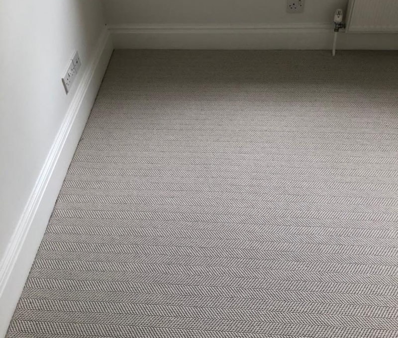 Wool Herringbone Carpet Installation In Richmond - Carpet - Richmond - Residential