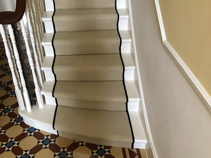 Sisal Carpet To Stairs In Hampstead - Carpet - Hampstead - Residential