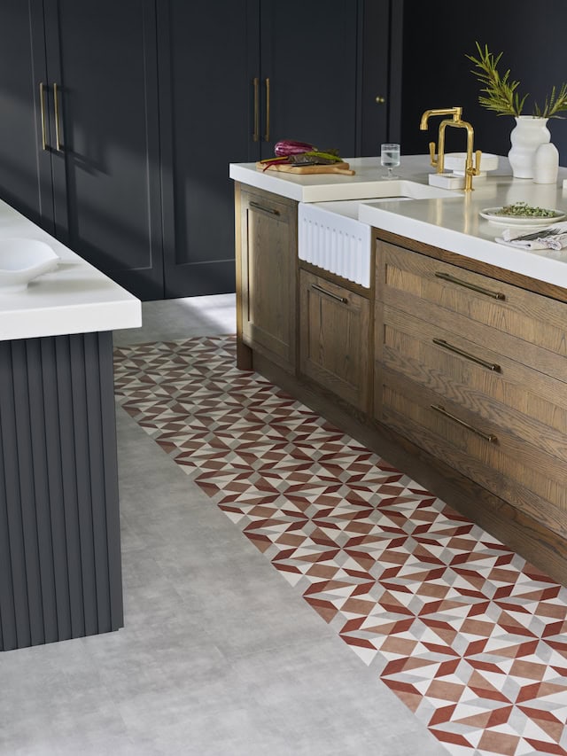 Amtico Decor Victorian Star Edison Dark Grey - Luxury Vinyl Tile (LVT) Flooring - Vinyl Flooring