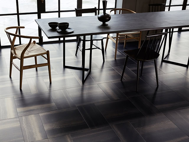 Amtico - Signature AR0ACH22 Chroma Black AR0D1500 Block Weave - Luxury Vinyl Tile (LVT) Flooring - Vinyl Flooring