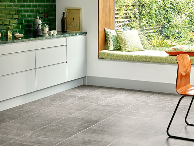 Amtico - Signature AR0SEC30 Exposed Concrete AR0D1520 Staggered Block Repeat - Luxury Vinyl Tile (LVT) Flooring - Vinyl Flooring