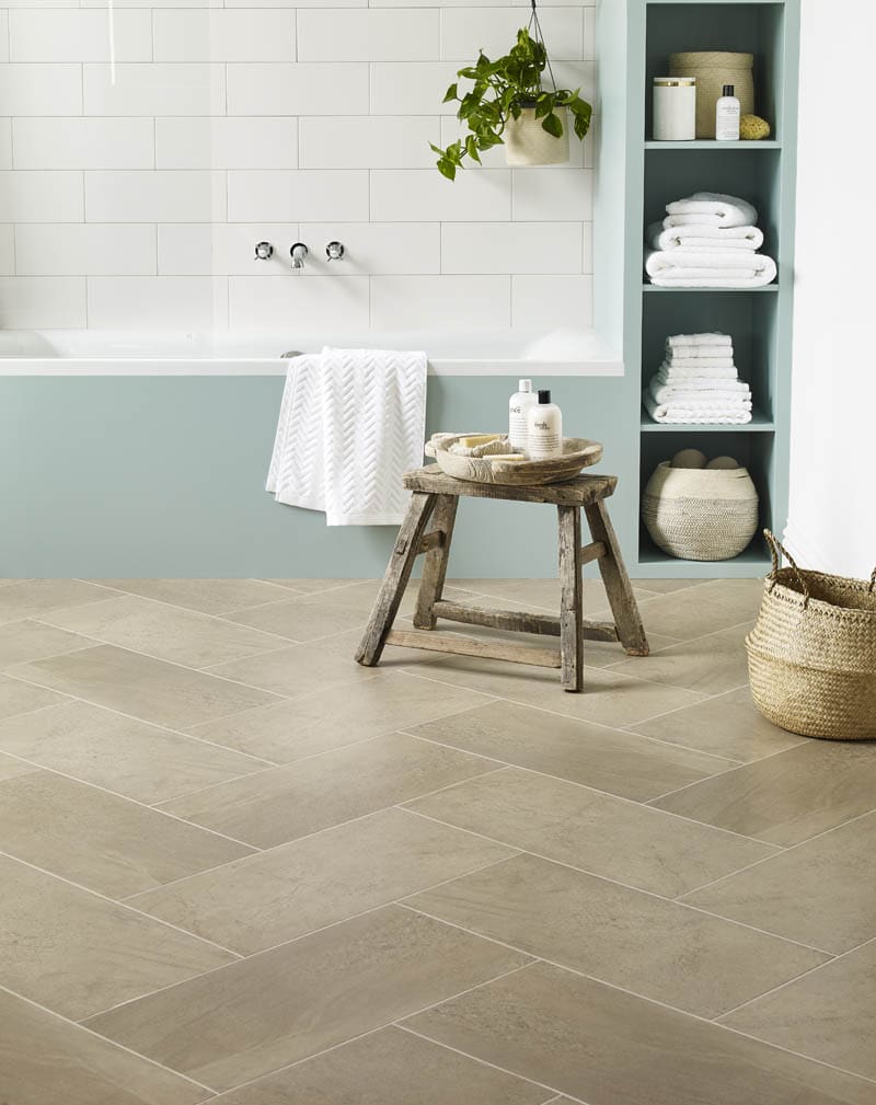 Amtico - Silt in Herringbone Pattern - Luxury Vinyl Tile (LVT) Flooring - Vinyl Flooring