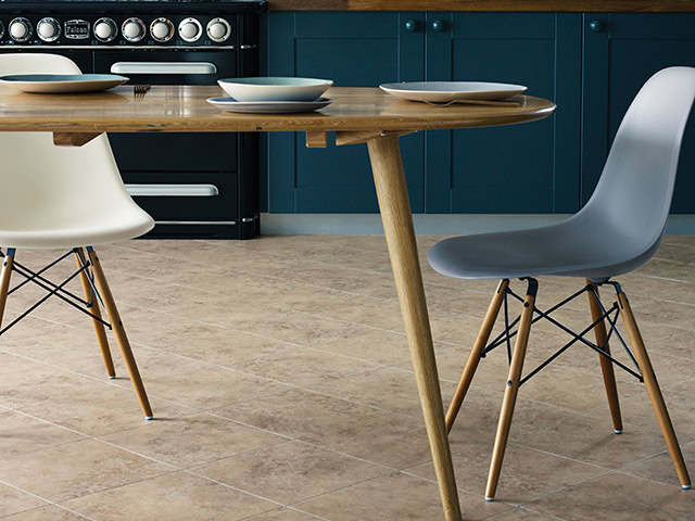 Amtico - Spacia SS5S4590 Noche Travertine AR0SCN30 Concrete Pale Stripping - Luxury Vinyl Tile (LVT) Flooring - Vinyl Flooring