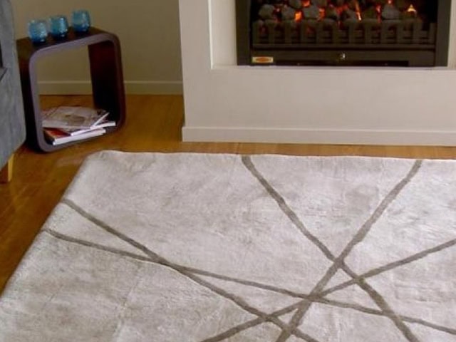 Barnscroft - Bowron Luxury Short Wool Rugs - Lines Design Rug - Carpet