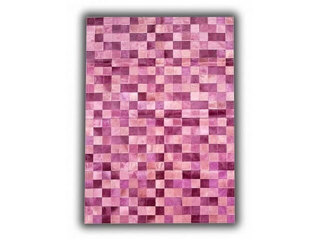 Barnscroft - Cowhide Mosaics - Bespoke Cowhide Rug in Multi - Pink Tones - Carpet