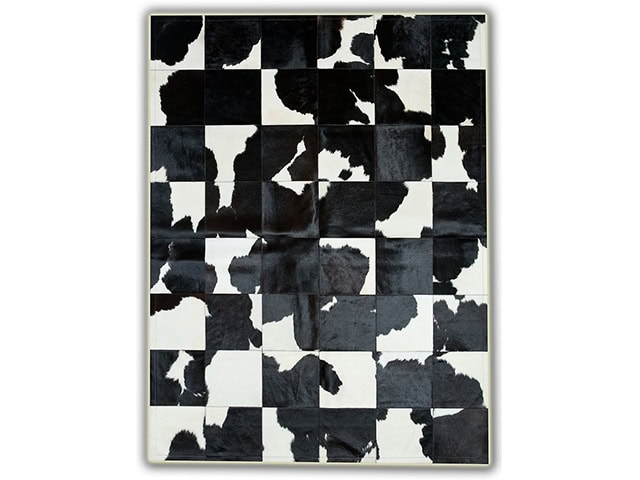 Barnscroft - Cowhide Mosaics - Bespoke Mosaic Black and White Rug - Carpet