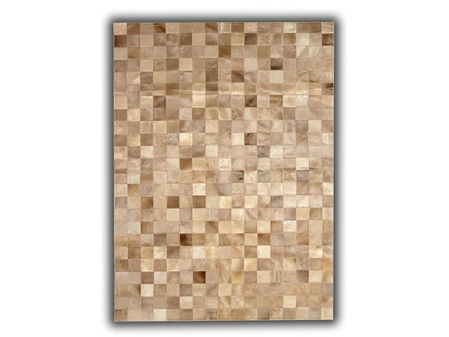 Barnscroft - Cowhide Mosaics - Bespoke Multi Tonal Beige Rug - Carpet