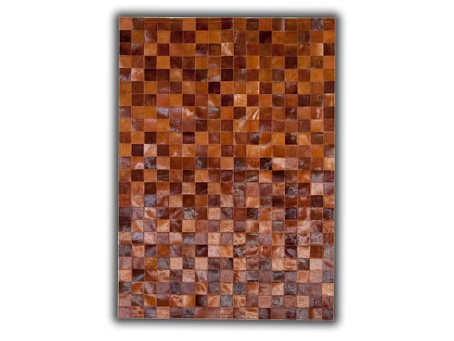 Barnscroft - Cowhide Mosaics - Bespoke Multi Tonal Brown Rug - Carpet