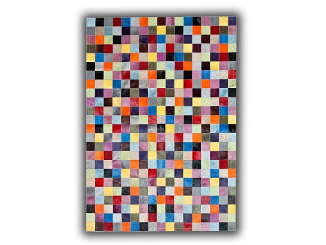 Barnscroft - Cowhide Mosaics - Multi Solid Colour Bespoke Cowhide Rug - Carpet